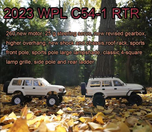 Apawband RC Rock Crawler RC Truck 4x4 WPL C54-1 RTR 1/16 Scale RC Crawler, Off Road Truck All Terrain with Upgraded Chassis and Shock, 260 Motor New Gearbox, Bumper Roof Rack Hobby Toy Adult - Imagen 3
