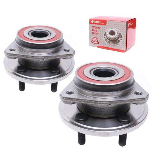 FKG 513158 Conjunto de Ensamblaje de Cojinetes de Rueda Delantera Compatible con 2000-2006 Jeep Wrangler (4WD), 2000-2006 Jeep TJ (4WD), 1999-2001 Jeep Cherokee, Juego de 2 con 5 Pernos