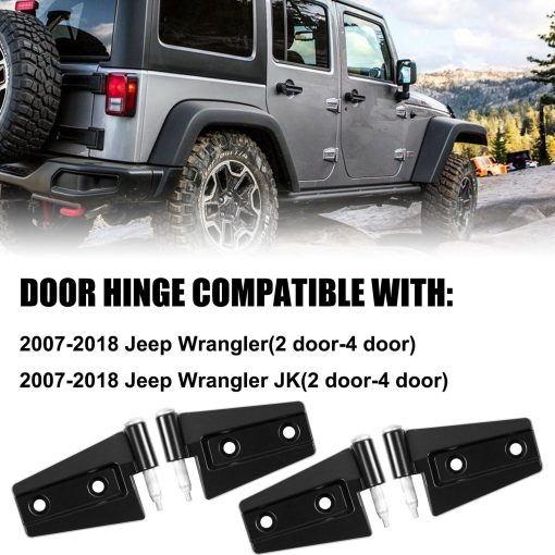 Set de Bisagras de Puerta Compatible con Jeep Wrangler JK 2007-2018 Exterior 8PCS Kit de Bisagras de Puerta Montaje en Puertas 4 Puertas (Bisagra de Puerta Exterior) - Imagen 2