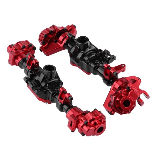 VGEBY1 Portal Axles, Ejes de Portal de Metal Rojo Frontal y Trasero para Coche de RC Crawler Axial Scx10.2, Remolque de Coche 1.9 Crawler Neumaticos 10.3 Eje Delantero de Laton de Actualizacion