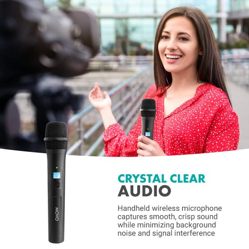 Sistema de Microfono Inalambrico Movo WMX20RX-TH - Microfono Inalambrico Profesional y Receptor con 48 Canales de Frecuencia UHF - Audio para Camara, Vocal, Presentaciones en Vivo, Entrevistas, Video, Iglesia - Imagen 2