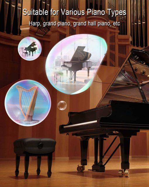 Kit Profesional de Afinacion de Pianos ULZOZN Martillo Afinador de Piano Juego de Herramientas Mudo Kit Portatil de Herramientas de Afinacion de Pianos Accesorios para Reparacion de Pianos 18 Piezas con Estuche para Afinadores Principiantes y Profesionales - Imagen 6