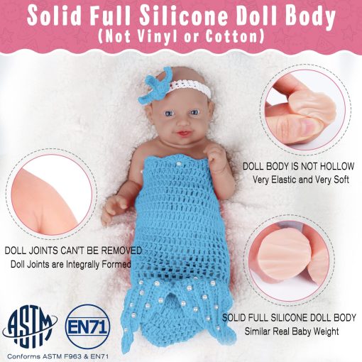 Vollence 23" Muneco de Bebe de Silicona Platino - Cuerpo Completo, Realista Reborn, Nino Recien Nacido Realista - Imagen 2