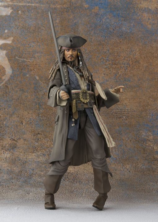 S.H.Figuarts Piratas del Caribe, Capitan Jack Sparrow, 5.9 pulgadas (150mm) Figura de Accion Pintada de ABS y PVC - Imagen 5