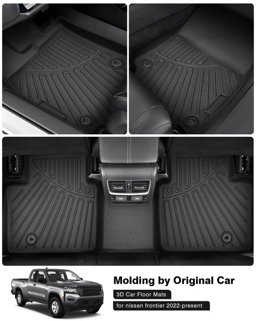 Tapetes para Pisos Compatible con Nissan Frontier 2022 2023 2024 Juego de Alfombrillas a Medida Accesorios Protectores de Pisos de Todos los Modelos TPE 3D Juegos de Alfombrillas para Automoviles para Todo Clima - Imagen 2
