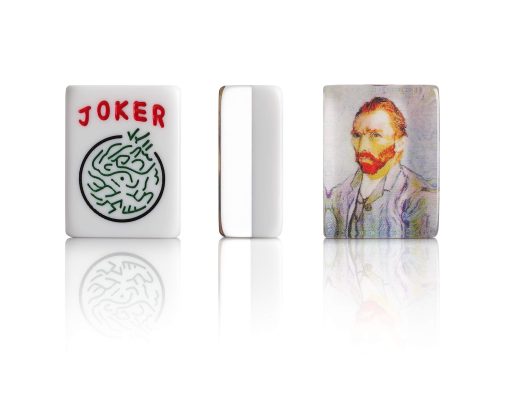 166 American Western Mahjong Mah jongg Set Edicion Limitada Maletin Paisaje Incrustado en Van Gogh - Imagen 2