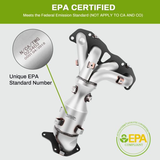 Conversor catalitico de colector de escape AUTOSAVER88 con junta compatible con Altima 2.5L 2007 2008 2009 2010 2011 2012 2013 con ajuste directo de acero inoxidable (Cumple con la normativa EPA) - Imagen 4