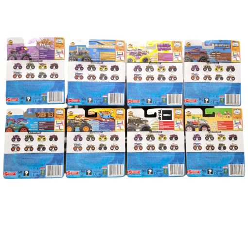 Set Completo de 8 Vehiculos Diecast de Hot Wheels Monster Trucks Connect and Crash con Godzilla, Tiger Shark, Mega Wrex, Bigfoot, Unimog y Mas de FYJ44-994D - Imagen 2