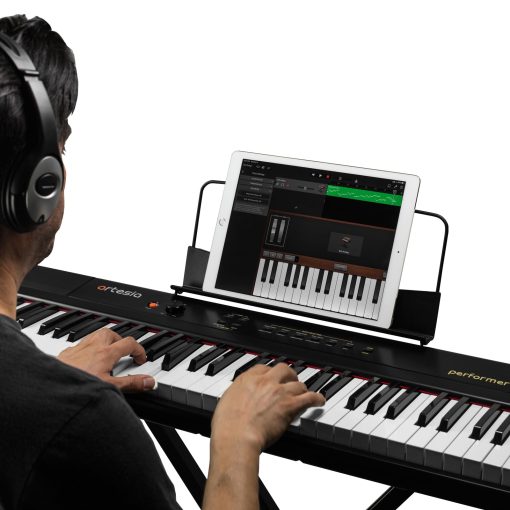 Piano Digital Portatil de 88 Teclas Artesia, Teclado Electrico con Teclas Sensibles a la Velocidad de Tamano Completo, Paquete para Principiantes con Pedal Sustain, Estante de Musica y Clases de Piano Gratis de TakeLessons & Melodics - Imagen 5