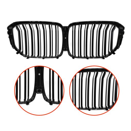 Rejilla Delantera de Reemplazo para Parrillas Kidney BMW X5 Series G05 2020-2022 (Negro Brillante) - Imagen 6