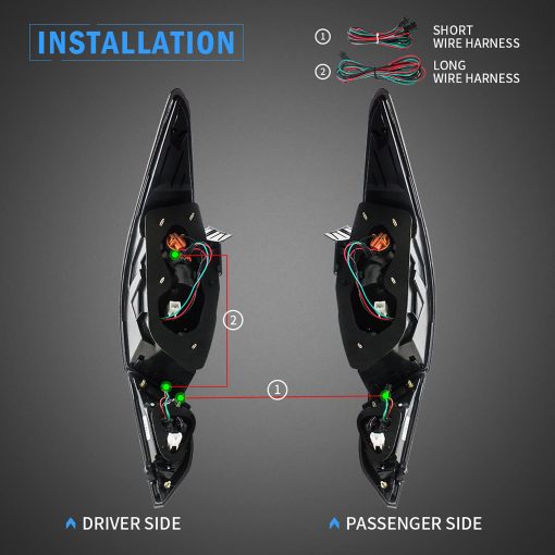 Faros traseros LED VLAND para Hyundai Sonata 2011 2012 2013 2014 (Solo para version de EE. UU.) (Humo) - Imagen 6