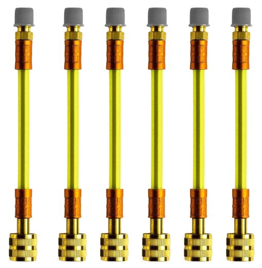 Sellador de Fugas de Refrigerante Leak Saver Direct Inject UV con Tinte UV Adicional para Detectar Grandes Fugas - para Sistemas de Aire Acondicionado, Refrigeracion y Automotrices de hasta 5 Toneladas - Compatible con Todos los Refrigerantes - Paquete de 6