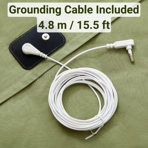 Sabana de conexion a tierra, 95% algodon y 5% de fibras de plata, reduce la inflamacion, el insomnio y el dolor, tamanos Twin/Full/Queen/King (King (78" X 80")) - Imagen 6