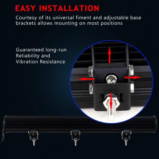 Barra de Luz LED Auxtings de 28 pulgadas 180W Spot Flood Combo para Off Road Truck Car ATV SUV - Imagen 4