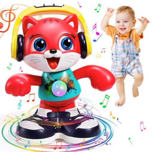 Juguetes para bebes de 12 a 18 meses - Juguetes de gato bailarin para ninos y ninas de 1 ano con musica y grabacion - Juguetes interactivos de aprendizaje temprano educativos para ninos de 1, 2, 3 anos - Regalo de cumpleanos y Navidad para ninos y ninas