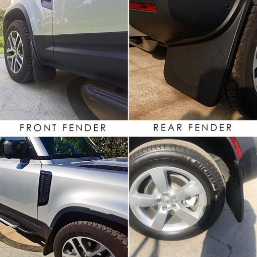 YIWANG 4pc/set Protector de Salpicaduras de Barro Guardabarros para Land Rover Defender 110 2020 2021 - Imagen 3