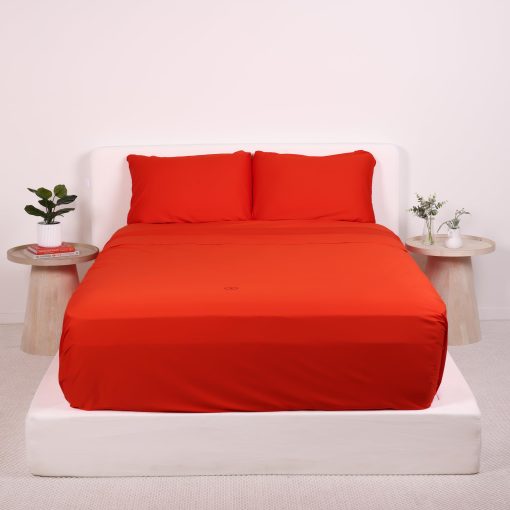 Juego de Sabanas THE LAD COLLECTIVE 2.0 - 4 Piezas, Sabana y Funda de Almohada, Mezcla de Algodon Personalizada, Suave, Comodo, Regulador de Temperatura y Facil de Usar - (Tamano Queen, Valle del Yarra)