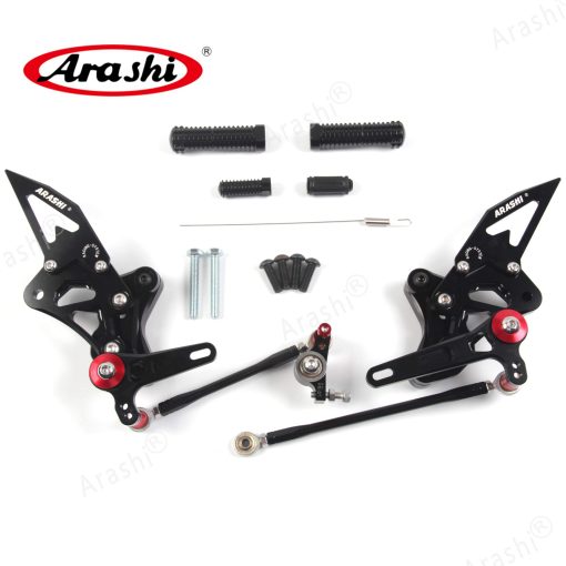 Arashi (Version 2.0) Rearsets para DUCATI 1098 1098S 1098R 2007-2009/848 2008-2010 EVO 2011-2013/1198 1198S 1198R 2010-2012 Ajustables Reposapies Pedales Traseros Negros - Imagen 4