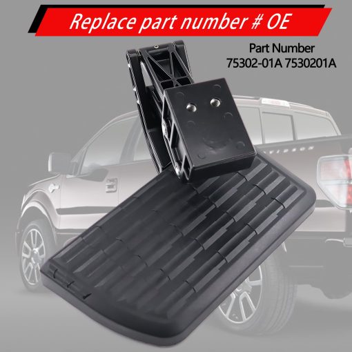 Paso de Cama Trasera Compatible con Ford F150 2006 2007 2008 2009 2010 2011 2012 2013 2014 Peldano de la Cola del Parachoques Retractil Plegable Paso de la Cola del Camion 75302-01A - Imagen 3