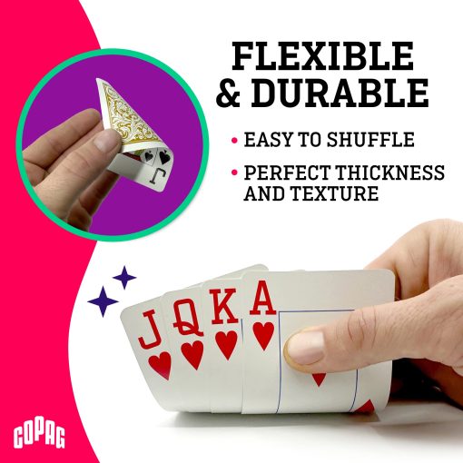 Baraja de Cartas de Juego de Plastico 100% Copag Elite, Tamano de Poker (Estandar) indice Jumbo, Paquete de 12 - Imagen 3