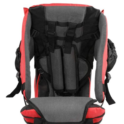 Mochila Portabebes de Senderismo ClevrPlus Cross Country, Roja, Mochila Portabebes para Ninos con Asiento Comodo, Correas y Cinturon Ajustables, Marco Plegable Liviano, Gran Capacidad para Ninos para Uso al Aire Libre - Imagen 5