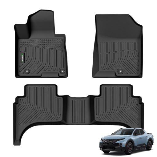 Tapetes para piso ANBINGO para Hyundai Santa Cruz 2022 2023 2024 Proteccion a prueba de agua Antideslizantes Negro Accesorios para piso de automovil 1ra y 2da fila
