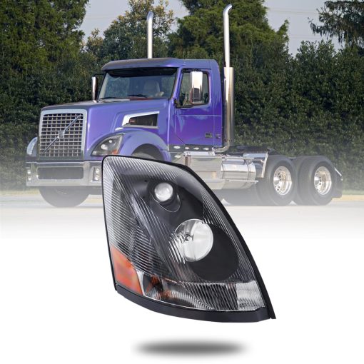 Faros Negros para Volvo Compatible con VNL 2004-2014 Lado Derecho