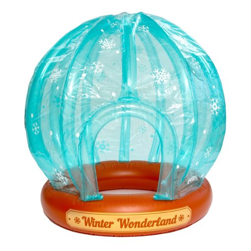 BigMouth Inc Globo de Nieve Inflable - Fuerte de Nieve Inflable con Entrada - Decoraciones Navidenas para Patio, Cuarto de Ninos - Interior y Exterior