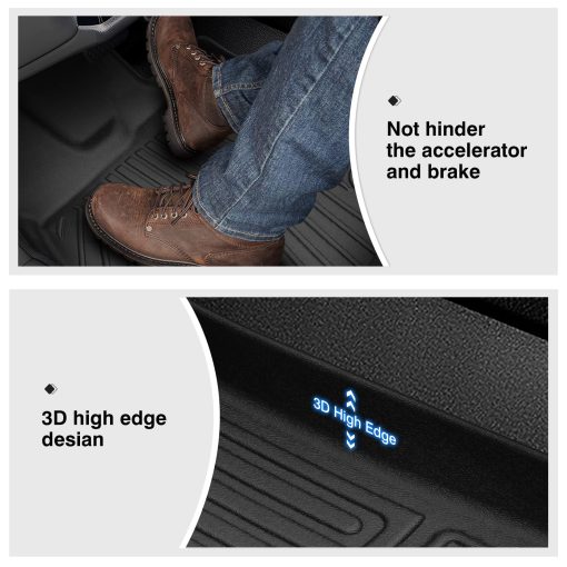 Tapetes para Piso Compatibles con Lexus RX RX350 RX350h RX500h 2023 2024 (NO para RX450h+ PHEV) Accesorios Juego de Alfombrillas para la 1ra & 2da Fila Protector de Piso para Todo Clima Alfombrillas Resistentes a Todo Clima - Imagen 5