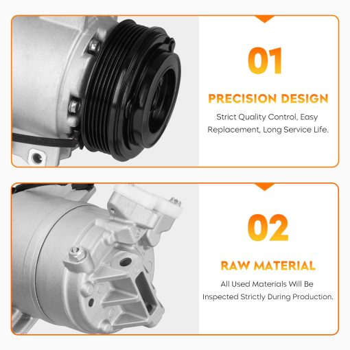 Compresor de aire acondicionado con embrague de A/C para Chevy City Express 2.0L 2.0 2015-2018, Nissan NV200 2013-2021 - Imagen 4