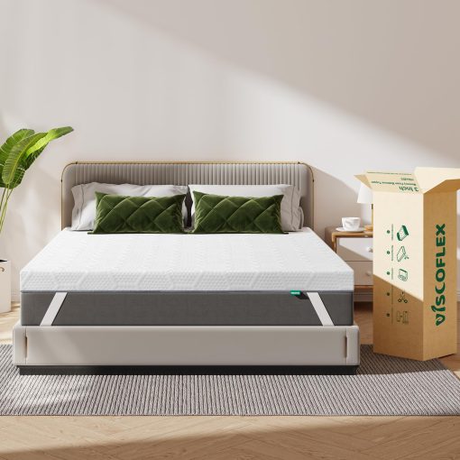 VISCOFLEX Colchon Topper de Espuma Viscoelastica de 3 Pulgadas para Camas Individuales, Soporte de Espuma de Alta Densidad, Doble Capa de Mejor Soporte para el Cuerpo y Alivio de Presion - Imagen 9