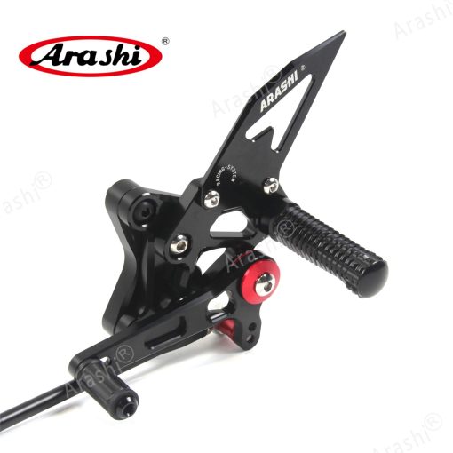 Arashi (Version 2.0) Rearsets para DUCATI 1098 1098S 1098R 2007-2009/848 2008-2010 EVO 2011-2013/1198 1198S 1198R 2010-2012 Ajustables Reposapies Pedales Traseros Negros - Imagen 5