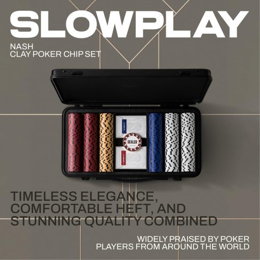 Set de fichas de poker de arcilla SLOWPLAY Nash 14g para Texas Hold'em, 500 PCS [Fichas en blanco] - Imagen 2