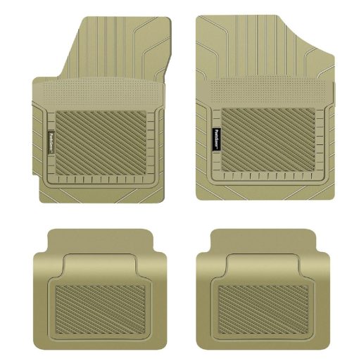 Tapetes Personalizados PantsSaver para Volvo XC70 2008-2016 Proteccion contra Todo Clima - Juego de 4 Piezas (Beige) - Gran Proteccion con Borde Alto Ideal para Atrapar Derrames