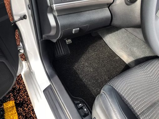 Coberturas para Automoviles a Medida 2015-2017 Toyota Camry Alfombrillas para Automoviles Delanteras y Traseras de Terciopelo con Cojin Grueso Ultramax Negro Asfalto - Imagen 2