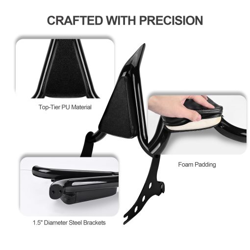 Sissy Bar para Motocicletas, 22" Respaldo de Pasajero Desmontable Compatible para Breakout 2006-2012, Sissy Bar para Softail Fat Boy 2007-2017 - Imagen 3