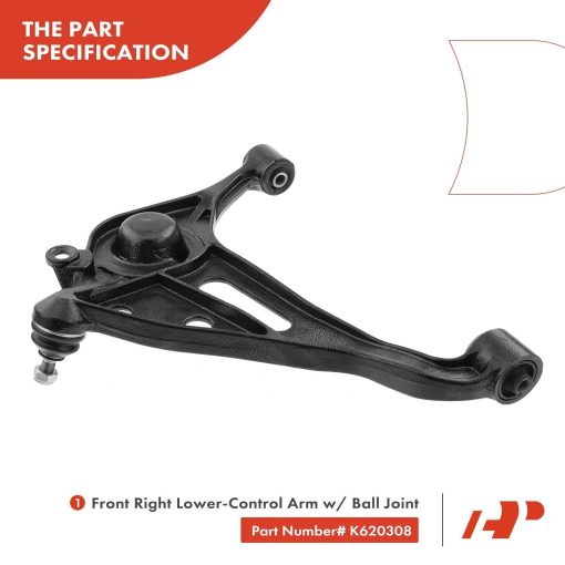 A-Premium Brazo de Control Inferior Delantero Derecho, con Junta de Bola y Buje, Compatible con Suzuki Grand Vitara 1999-2005, XL-7 2002-2006, Vitara 1999-2004, Chevrolet Tracker 1999-2004, Reemplazo # K620308 - Imagen 8