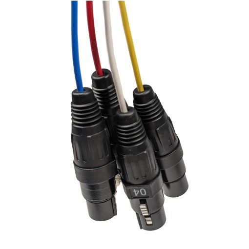 Cable Serpiente de Audio XLR Macho a Hembra de 4 Canales Milestock, Codificado por Colores para Directos, Grabaciones, Estudios, Mezcladores, Sistemas IEM & Microfonos, 10 pies - Imagen 2