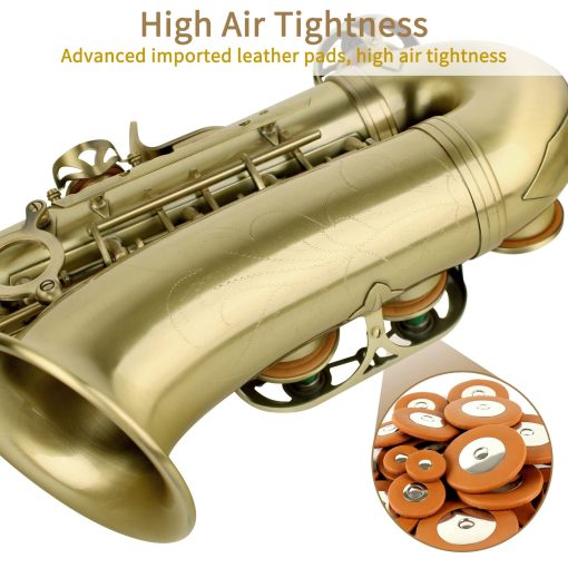 Saxofon Alto Eb, Saxofon para Principiantes y Estudiantes, Saxofon Alto, Saxofon para Principiantes, Saxofon para Estudiantes, Saxofones Alto, Saxofon Alto, Saxofon de Bronce Antiguo - Imagen 3