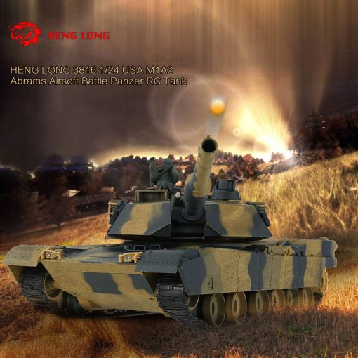 Tanque de Batalla RC Airsoft POCO DIVO Abrams M1A2 Panzer de 1/24 Escala 2.4Ghz Vehiculo Militar de Control Remoto Combate Infrarrojo BB - Imagen 2