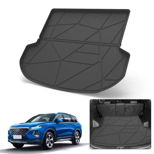 Elsetyler Ajuste Personalizado para Forro de Carga 2021 2022 2023 Hyundai Santa Fe - Negro Bandeja de Suelo de Maletero Resistente al Agua Todo Clima de TPO Pesado Protector