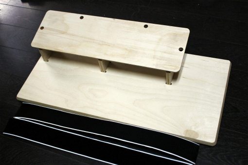 Tablero de Pedales de Efectos para Guitarra de Madera con Plataforma de 2 Niveles - Imagen 3