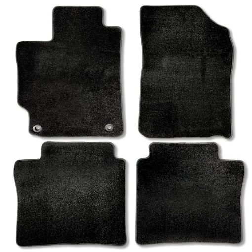 Coberturas para Automoviles a Medida 2015-2017 Toyota Camry Alfombrillas para Automoviles Delanteras y Traseras de Terciopelo con Cojin Grueso Ultramax Negro Asfalto