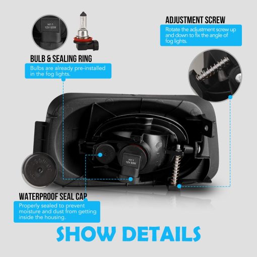 Luces de Niebla AUTOWIKI Para Acura TSX 2004-2005 Conjunto de Luces de Niebla 2PCS Repuesto OEM para Faros de Niebla - Imagen 4