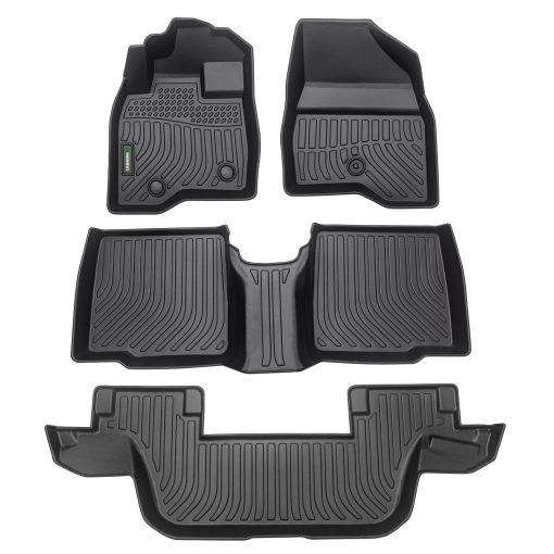 Tapetes para piso ANBINGO para Ford Explorer 2015-2019 resistentes y duraderos para todo clima. Juego de alfombras de goma de TPE para guardafangos delanteros y traseros accesorios para Ford Explorer. Tapetes antideslizantes e inodoros para 1ra y 2da y 3ra fila.
