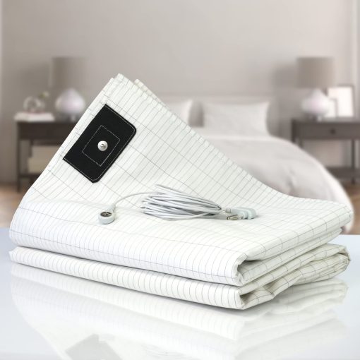 Sabana de conexion a tierra tamaño King es una de las sabanas de conexion a tierra mas grandes para conexion a tierra 106"x102" | Incl. Cable de conexion a tierra + 4 Sujetadores | Kit de Cama Conexion a Tierra, Cama Conexion a Tierra - Imagen 2