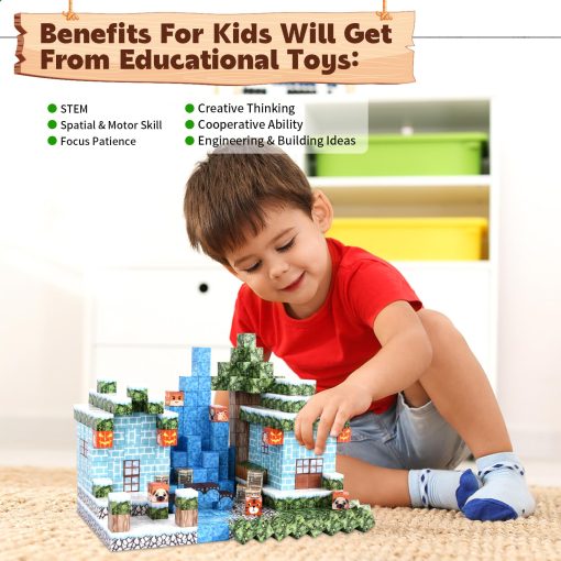 TYHPUE 100 PCS Magnetic Blocks, Juguetes Sensoriales STEM Montessori para Ninos Pequenos, Juegos de Construccion Regalos de Navidad y Cumpleanos para Ninos y Ninas de 3-5 6-8 8-12 - Imagen 3