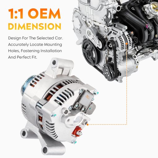 Nuevo Alternador para Ranger 96-05, para F150 97-02, Explorer 95-00, E150 E250 E350 Econoline Wagon, Mazda B2300 B2500 B3000 B4000 97-05, Mercury Tracer 97-98, F57U-10300-AA F57U-10300-BA F67U-10300-BA - Imagen 3