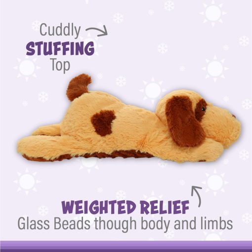 Peluche con Peso Jumbo Hugs por Warm Pals ? Perro ? 4 libras ? Agradable Microrizable con Aroma de Lavanda ? Juguetes de Peluche Acolchados ? Animal de Peluche ? Relajante y Reconfortante Peluche - Imagen 4