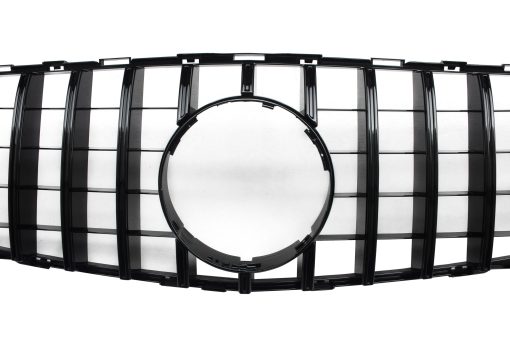 Parrilla SINSOCJ W117, Estilo GT Rejilla Frontal de Parachoques para Mercedes Benz W117 CLA Class CLA200 CLA250 CLA45 AMG 2014-2019 (Negro Brillante) - Imagen 4